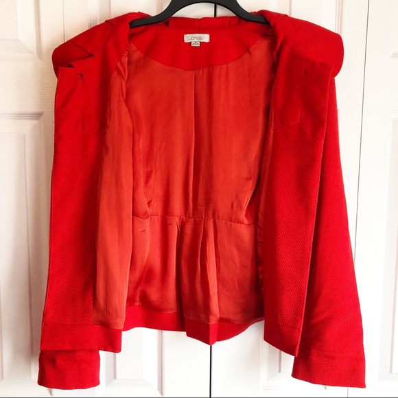 Jonesy Red Lightweight Long Sleeve Toggle Button Jacket Med - Picture 11 of 16